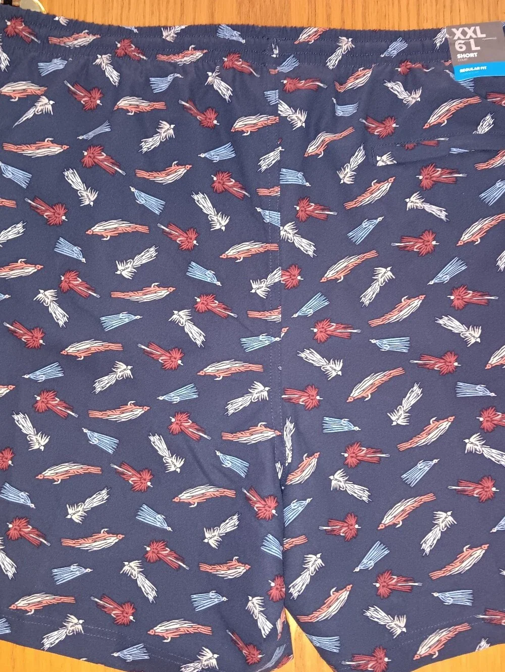 Columbia PFG Men's Navy Shorts with Red, White & Blue Print - New. XXL
